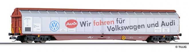 Slide wall Box car type Habbins 12 &quot;VW/Audi&quot;<br /><a href='images/pictures/Tillig/15833.jpg' target='_blank'>Full size image</a>
